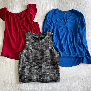 vince camuto, banana republic ann taylor Casual Office Blouse Bundle (sz M)